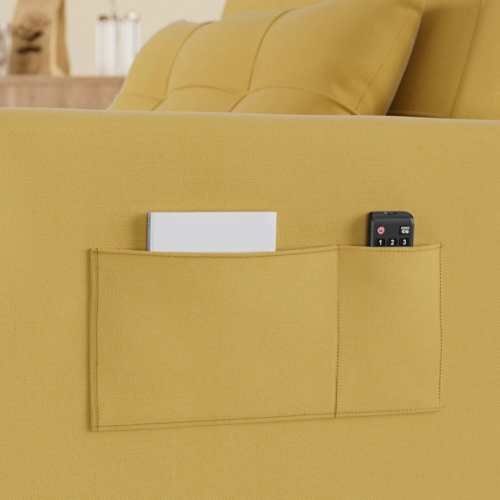 Sofá-cama ajustável 3 em 1, sofá-cadeirão extensível, cama dobrável convertível para sala de estar