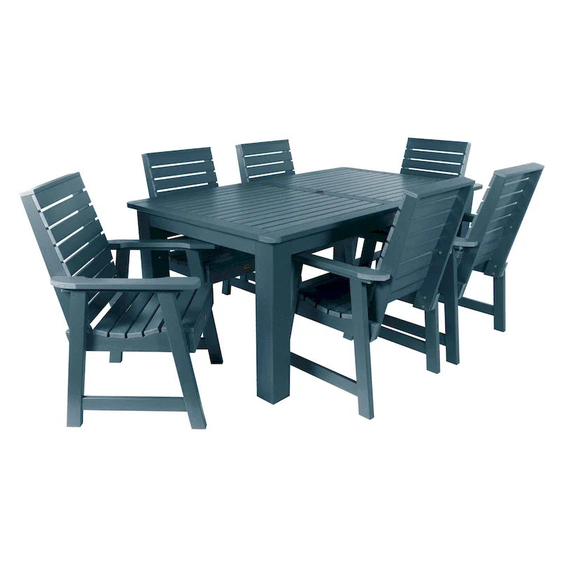 Conjunto de refeição para exterior HIGHWOOD PROFESSIONAL de 7 peças, 42x72