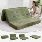 Divano letto in memory foam pieghevole in 3 parti, 39x75, materasso trapuntato da 6