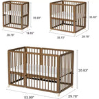JOYMOR 8-in-1-converteerbaar babybed, inclusief 2 matrassen, om te bouwen tot wieg, halfhoog bed, babybed voor een groot bed, ligbed, peuterbed en box