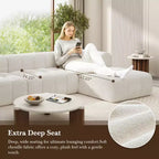 Christopher Knight Home Keri 122 moderne L-vormige hoekbank van schuim met hoge dichtheid en lage rugleuning