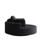 Draaifauteuil voor één persoon van corduroy, chenille en schuim