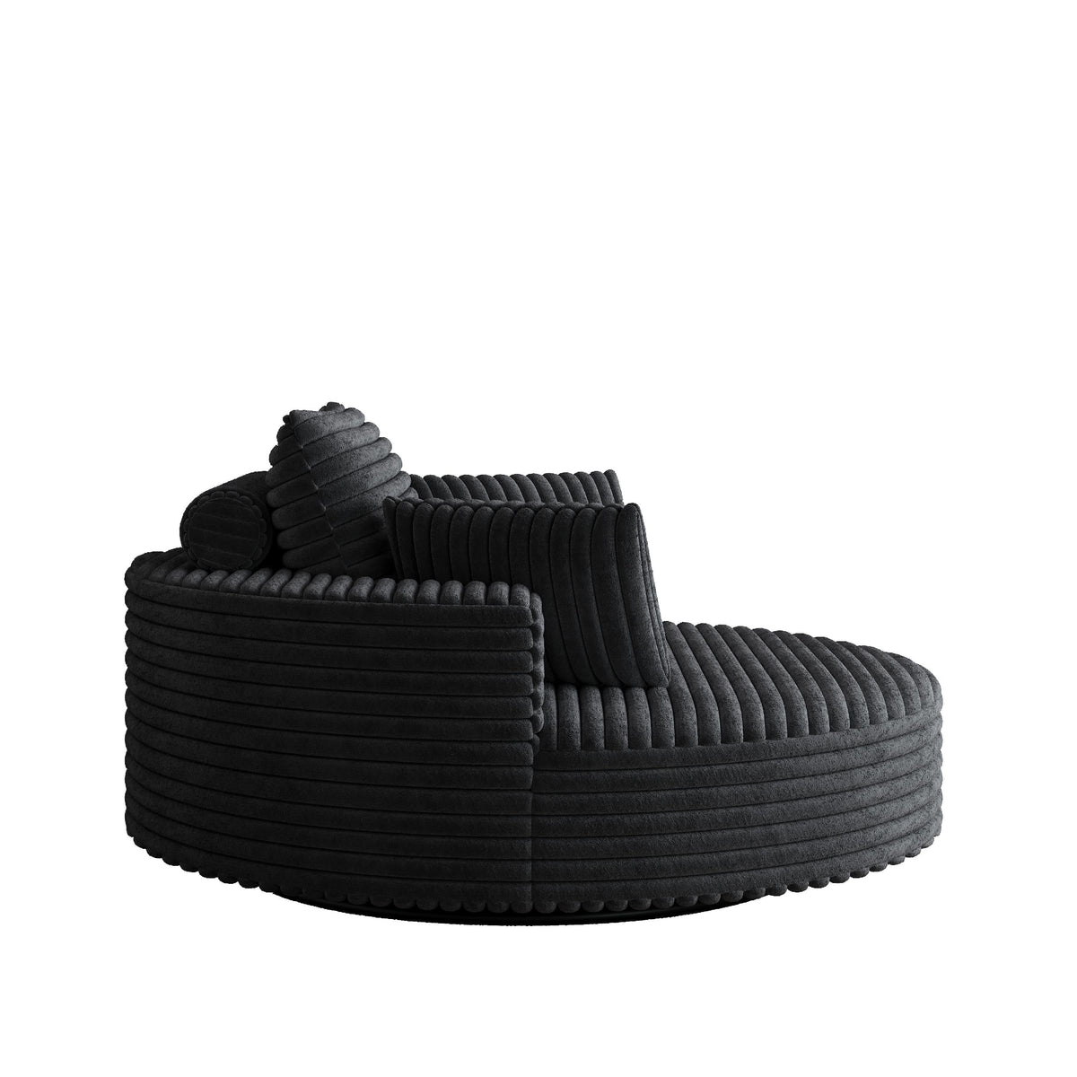 Draaifauteuil voor één persoon van corduroy, chenille en schuim