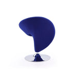 Manhattan Comfort Curl Akzent-Drehsessel aus Wollmischgewebe mit Chromgestell (2er-Set)