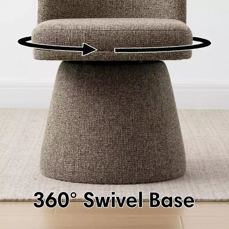 Set di 6 sedie da pranzo moderne girevoli a 360 e senza braccioli, con base a piedistallo, eleganti sedie d'accento per cucina, sala da pranzo o ufficio-Panipeachy