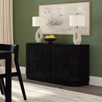 Buffet Contour Plank+Beam en bois massif avec 3 portes, meuble TV de 59 pour le salon