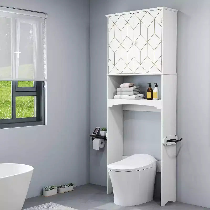 Opbergkast boven het toilet voor de badkamer