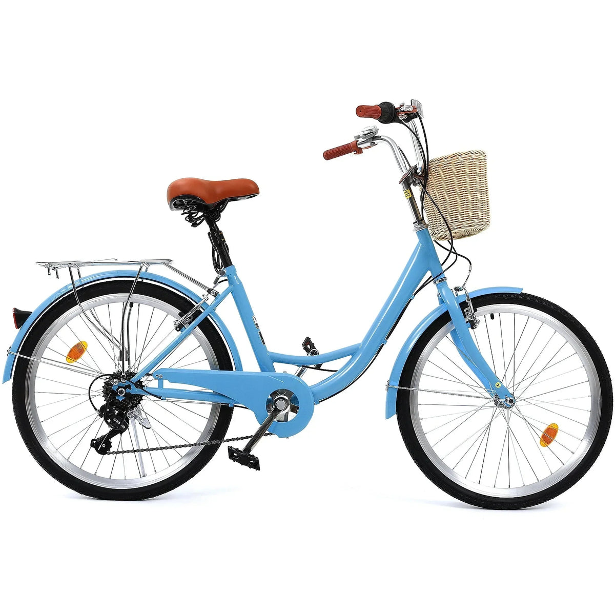 Moasis24/ 26 Cruiser-Fahrrad mit 7 Gängen, verstellbarer Tiefeinstieg, Pendlerfahrrad