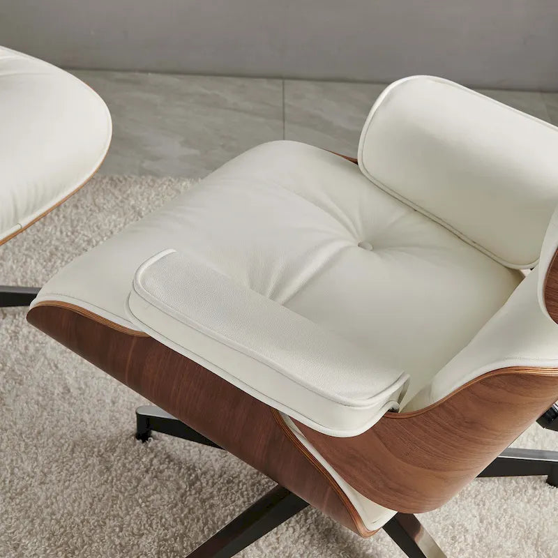 Mid Century Modern Leather Lounge Chair Armchair Recliner