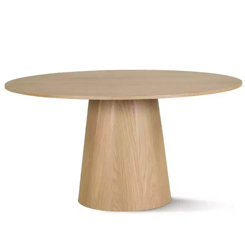 Conjunto de jantar moderno para 6 pessoas, mesa redonda com pé central, cadeiras giratórias tipo barril com rodas, chenille texturizado - Panipeachy