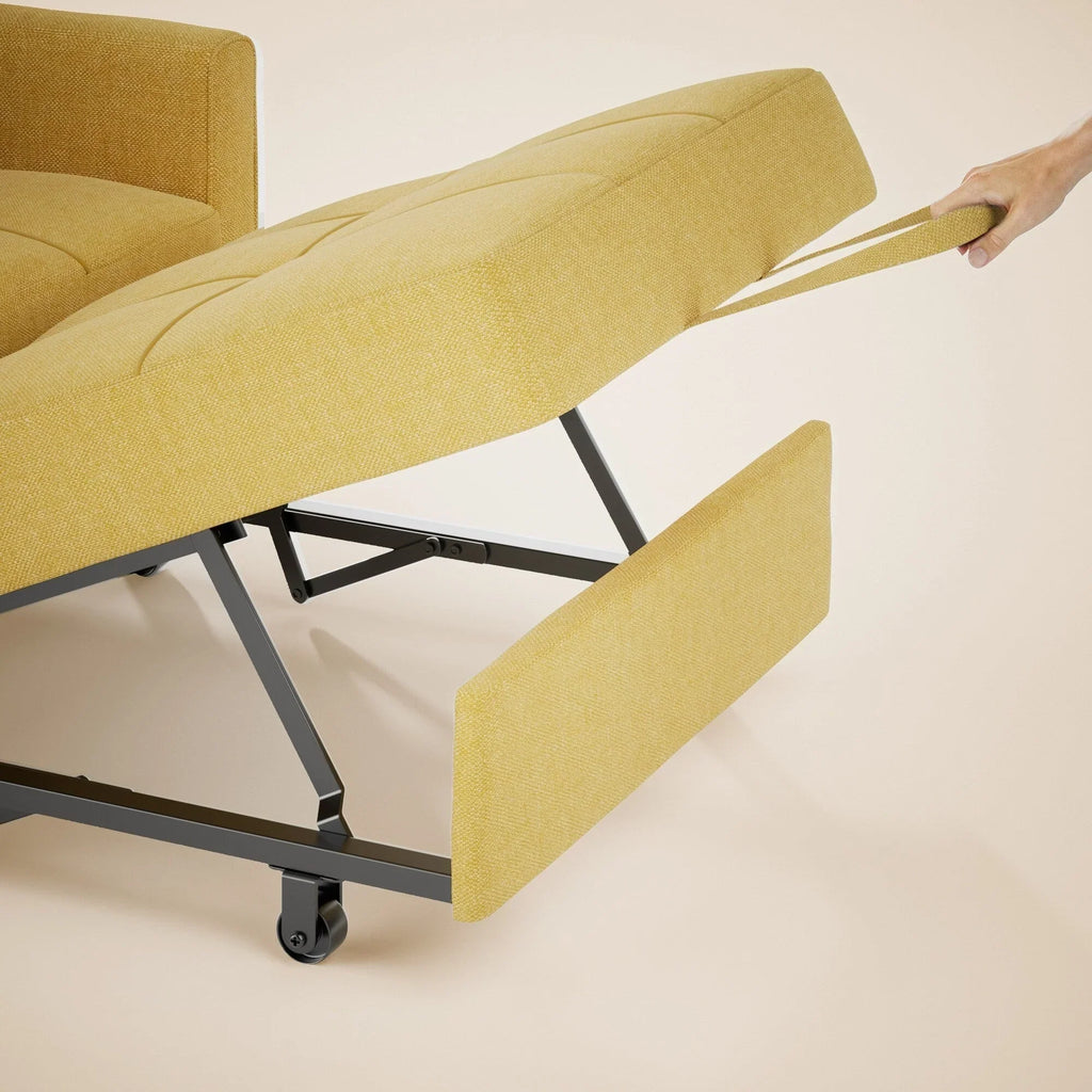 Sofá-cama ajustável 3 em 1, sofá-cadeirão extensível, cama dobrável convertível para sala de estar