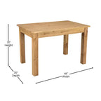 Flash Furniture rechthoekige boerderij-eettafel van massief grenenhout, 46 x 30
