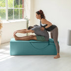 Avana Kami umwandelbare Chaiselongue / Yoga und Massage - 2-in-1-Hocker mit verstecktem ausklappbarem Yoga-Loungesessel, Mikrosamt - N/A