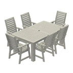 Conjunto de refeição para exterior HIGHWOOD PROFESSIONAL de 7 peças, 42x72
