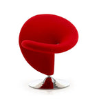 Manhattan Comfort Curl Akzent-Drehsessel aus Wollmischgewebe mit Chromgestell (2er-Set)