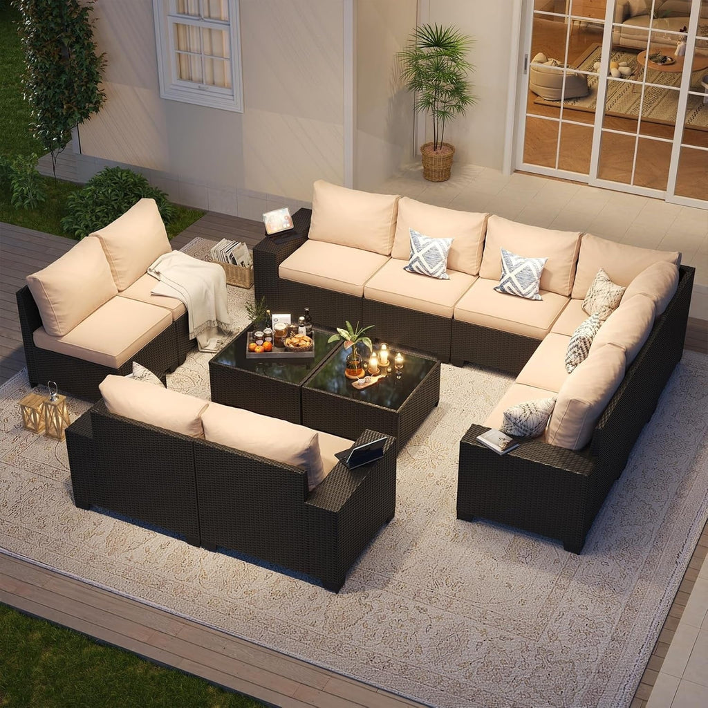 Gartenmöbelsets mit 4in dicken Polstern