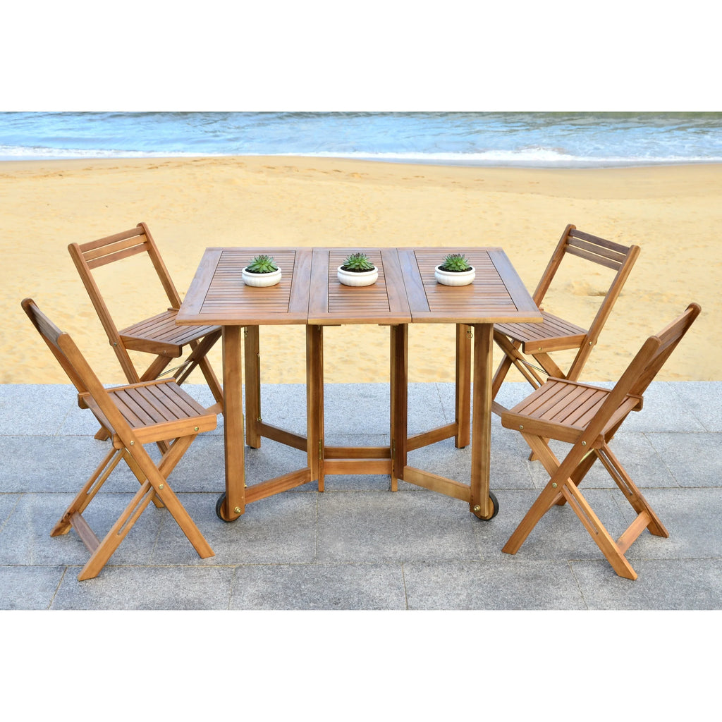 SAFAVIEH Brandy set da pranzo da esterno da 5 pezzi - 43Wx35Dx29H