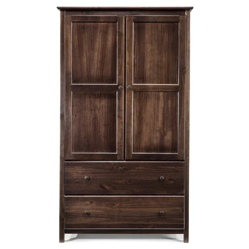 Kleiderschrank aus Massivholz mit 2 Türen - 41x72x22