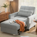 Sofá-cama ajustável 3 em 1, sofá-cadeirão extensível, cama dobrável convertível para sala de estar