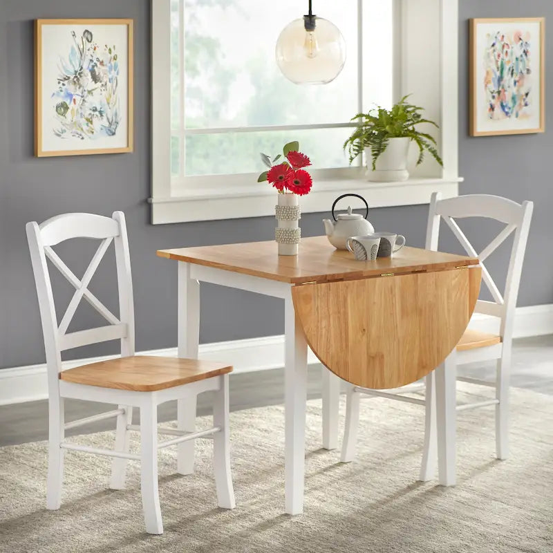 Simple Living Country Cottage eethoek, 3-delig, met neerklapbare bladen