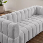 85 modernes Sofa aus Waffelstoff, bequemes Relaxsofa