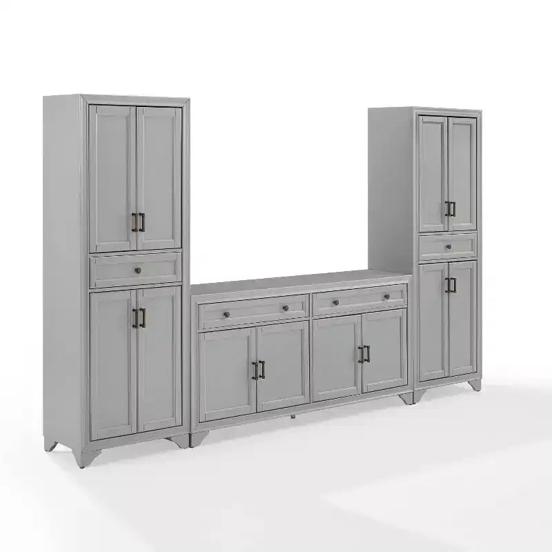 3-delige Tara-dressoir- en voorraadkastset, verweerde afwerking - Crosley