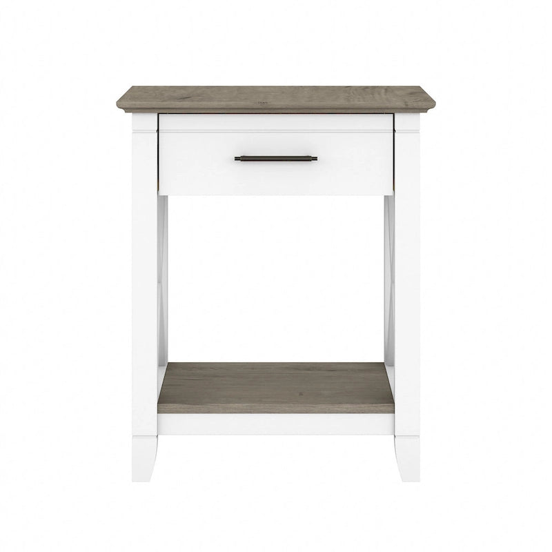 X-Pattern Nightstand with Drawer & Shelf | Multiple Colors | Bedroom Side Table
