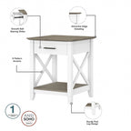 X-Pattern Nightstand with Drawer & Shelf | Multiple Colors | Bedroom Side Table