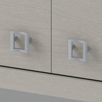 Pure White / Grey Sand / Charcoal Maple – 60W Credenza Desk with Hutch, Single-Person