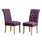 Modern Dining Table and Chairs Set Home Party Dining Table and Chairs Set with 6 Tufted Chairs and Turned Leg for Kitchen
