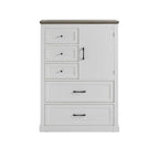 Farmhouse 5-Drawer Gentlemen's Chest, Tall Chest of Drawers, Organizer Storage for Living Room