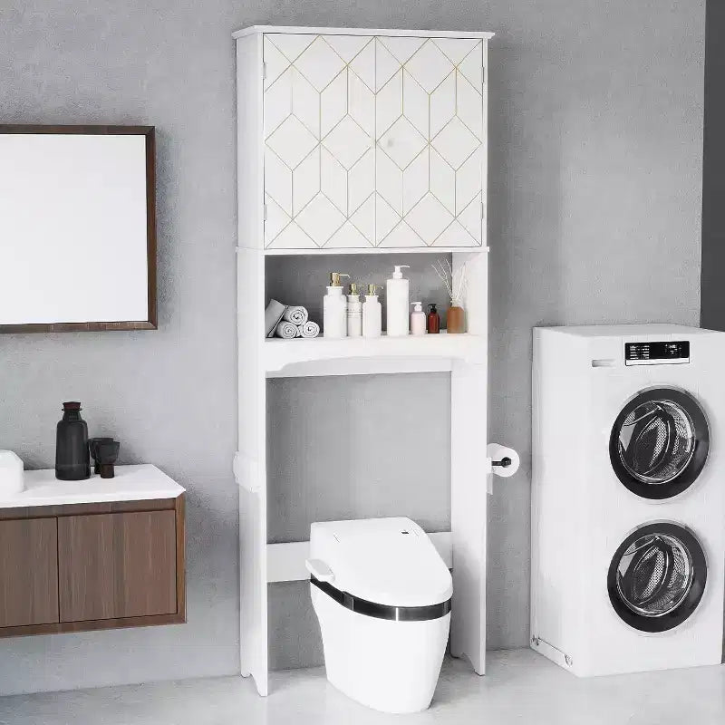 Opbergkast boven het toilet voor de badkamer