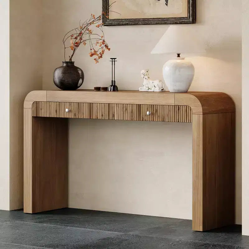 Whisen rustieke consoletafel, haltafel of bijzettafel met geribbelde ladefront