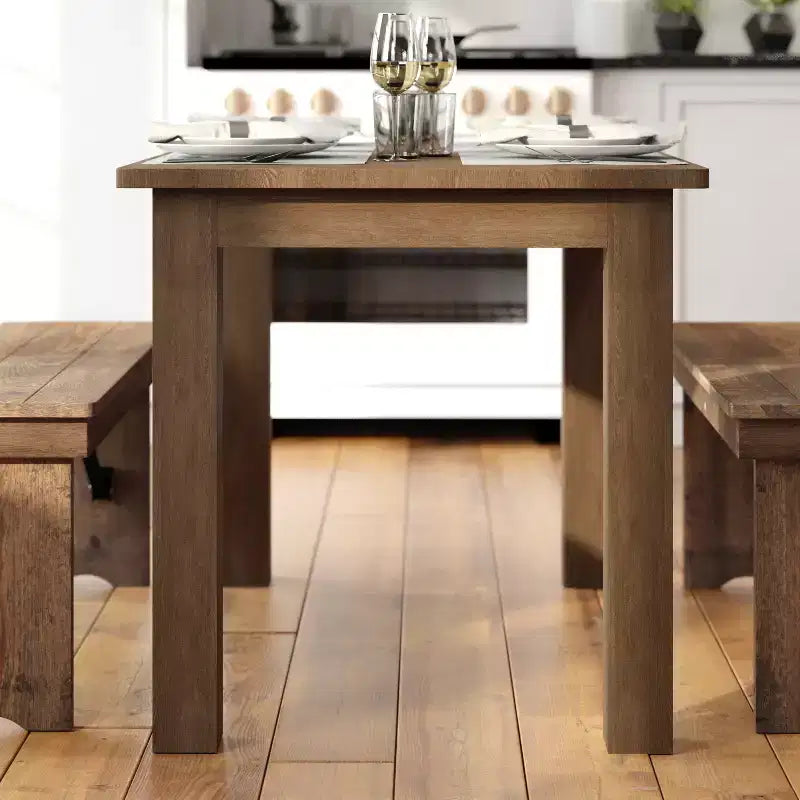 Flash Furniture rechthoekige boerderij-eettafel van massief grenenhout, 46 x 30