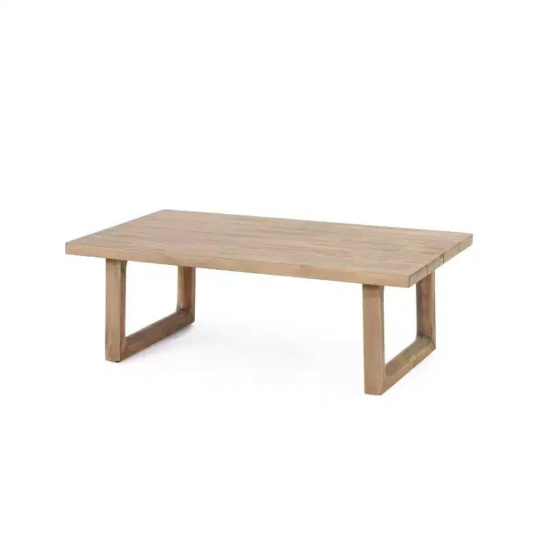 Gartenmöbelset aus Akazienholz, Outdoor-Sitzgruppe mit Couchtisch und weichen Kissen für Garten, Veranda und Balkon, Beige - Merax