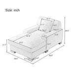 Modernes übergroßes Chaiselongue-Schlafsofa im Mid-Century-Stil mit Kissen