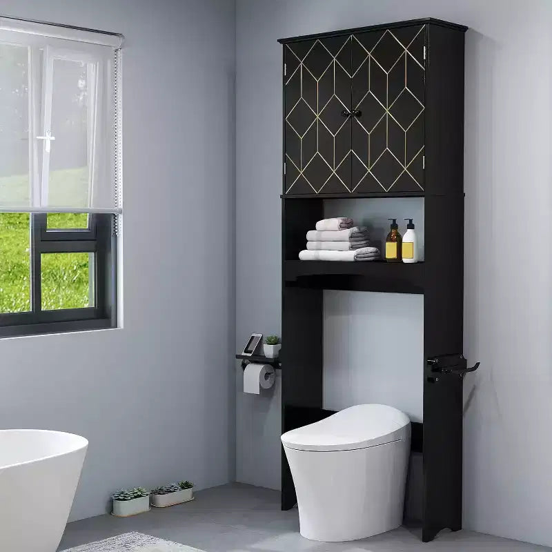 Opbergkast boven het toilet voor de badkamer