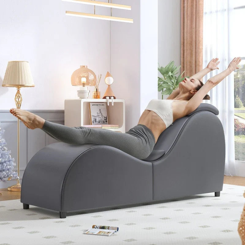 Mixoy yogastoel voor binnen, gebogen yogaloungestoel voor volwassenen om te stretchen, te trainen en te ontspannen