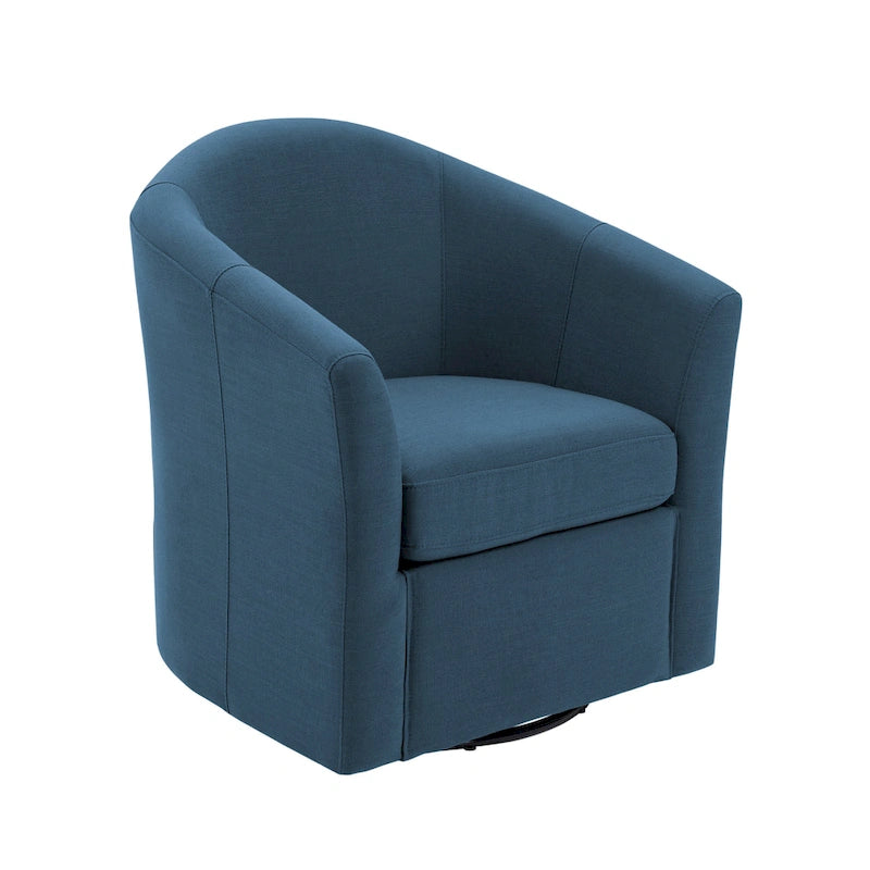 Set aus 2 modernen gepolsterten Dreh-Clubsesseln als Akzentstühle fürs Wohnzimmer
