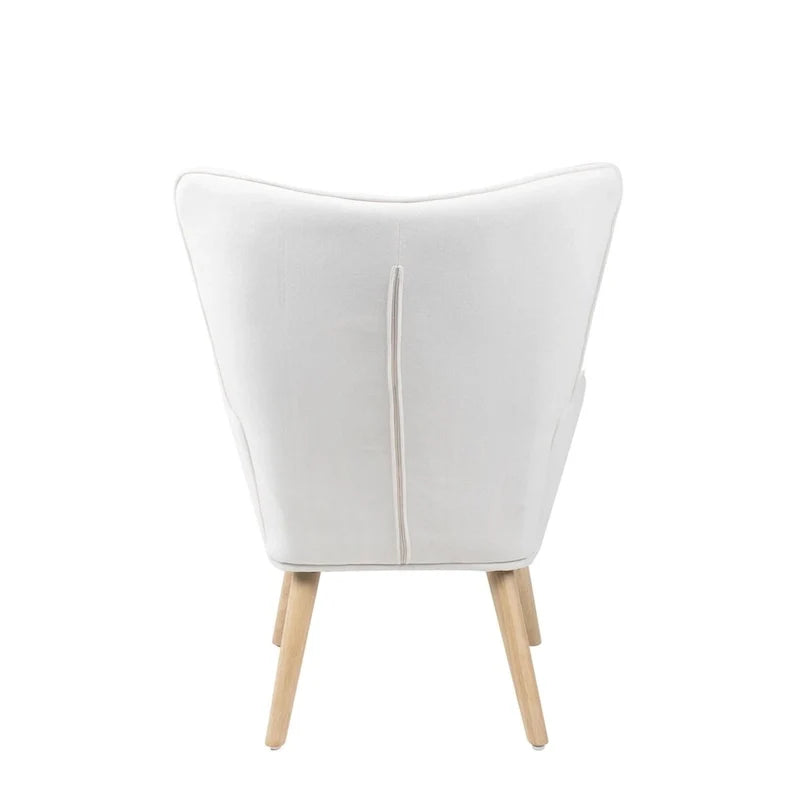 Akzentstuhl mit Hocker, Wohnzimmer-Stuhl- und Hocker-Set, bequemer Beistellsessel für das Schlafzimmer, kreativ zusammengesetzter Stoffbezug