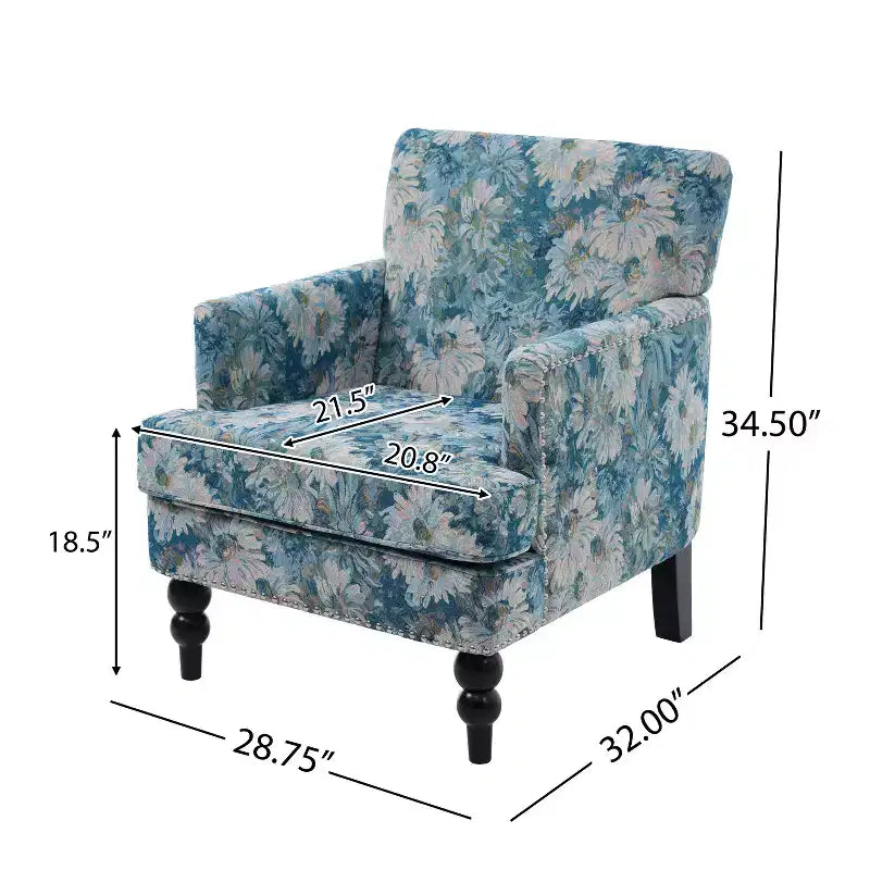 Christopher Knight Home Harrison moderner Clubsessel mit Stoffbezug und Ziernägeln