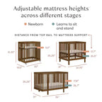 Berço convertível Babyletto Pogo 8 em 1 com kits de conversão para todas as fases