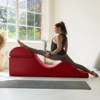Avana Kami umwandelbare Chaiselongue / Yoga und Massage - 2-in-1-Hocker mit verstecktem ausklappbarem Yoga-Loungesessel, Mikrosamt - N/A