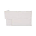 Banc d’angle petit-déjeuner Tobin traditionnel en bois massif, sans dossier, avec rangement et coussin blanc - Linon