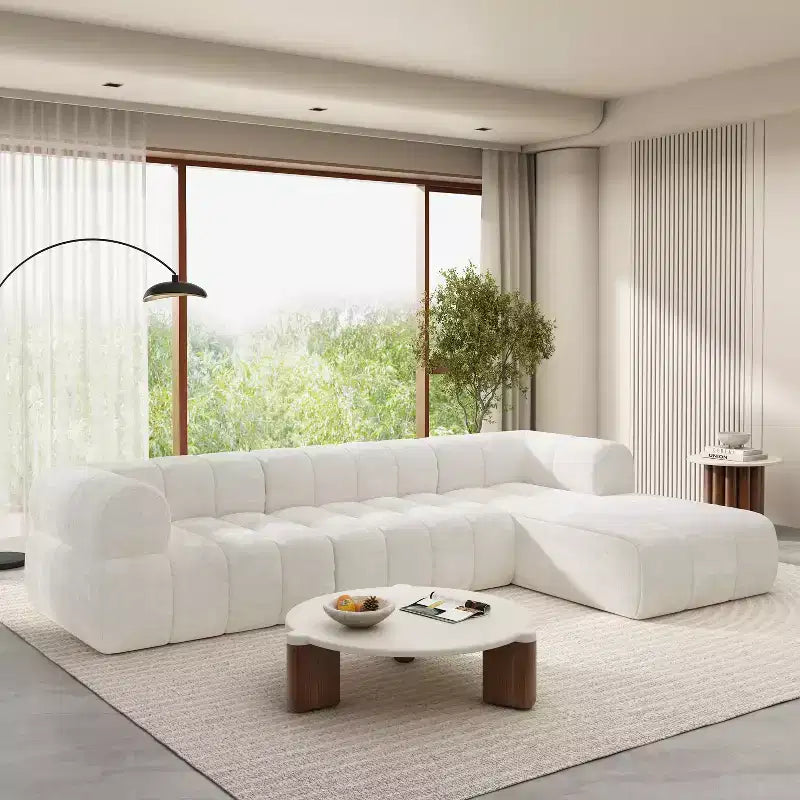 Christopher Knight Home Keri 122 moderne L-vormige hoekbank van schuim met hoge dichtheid en lage rugleuning