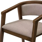 Ensemble de salle à manger Simon 5 pièces, en hévéa, style moderne du milieu du siècle, avec chaises revêtues de bouclé, de Christopher Knight Home