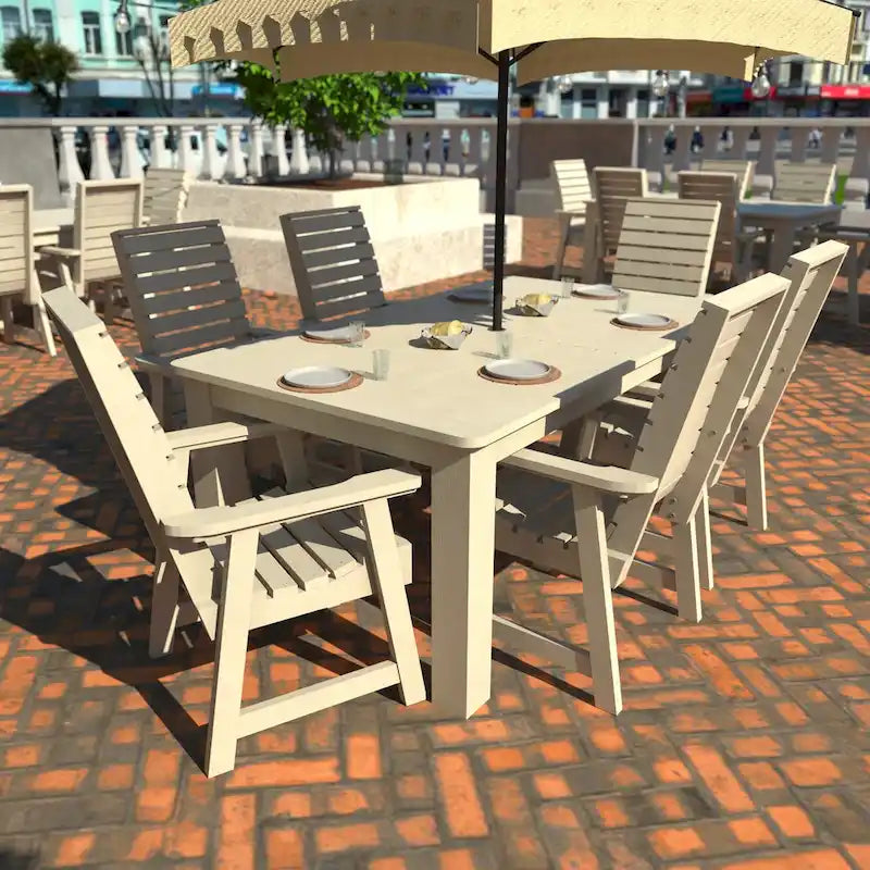 Conjunto de refeição para exterior HIGHWOOD PROFESSIONAL de 7 peças, 42x72