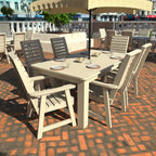 Conjunto de refeição para exterior HIGHWOOD PROFESSIONAL de 7 peças, 42x72