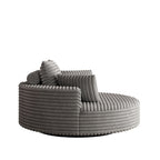 Draaifauteuil voor één persoon van corduroy, chenille en schuim