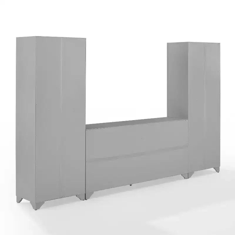 3-delige Tara-dressoir- en voorraadkastset, verweerde afwerking - Crosley
